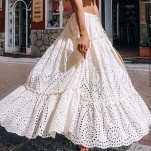 NWT - Spell Fairytale Anglaise Midi Skirt